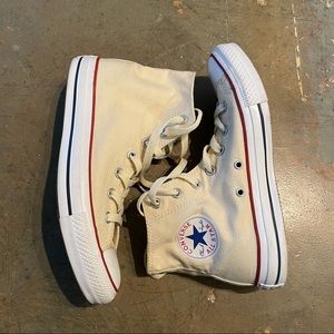 Converse High Top Size 8 in Natural White